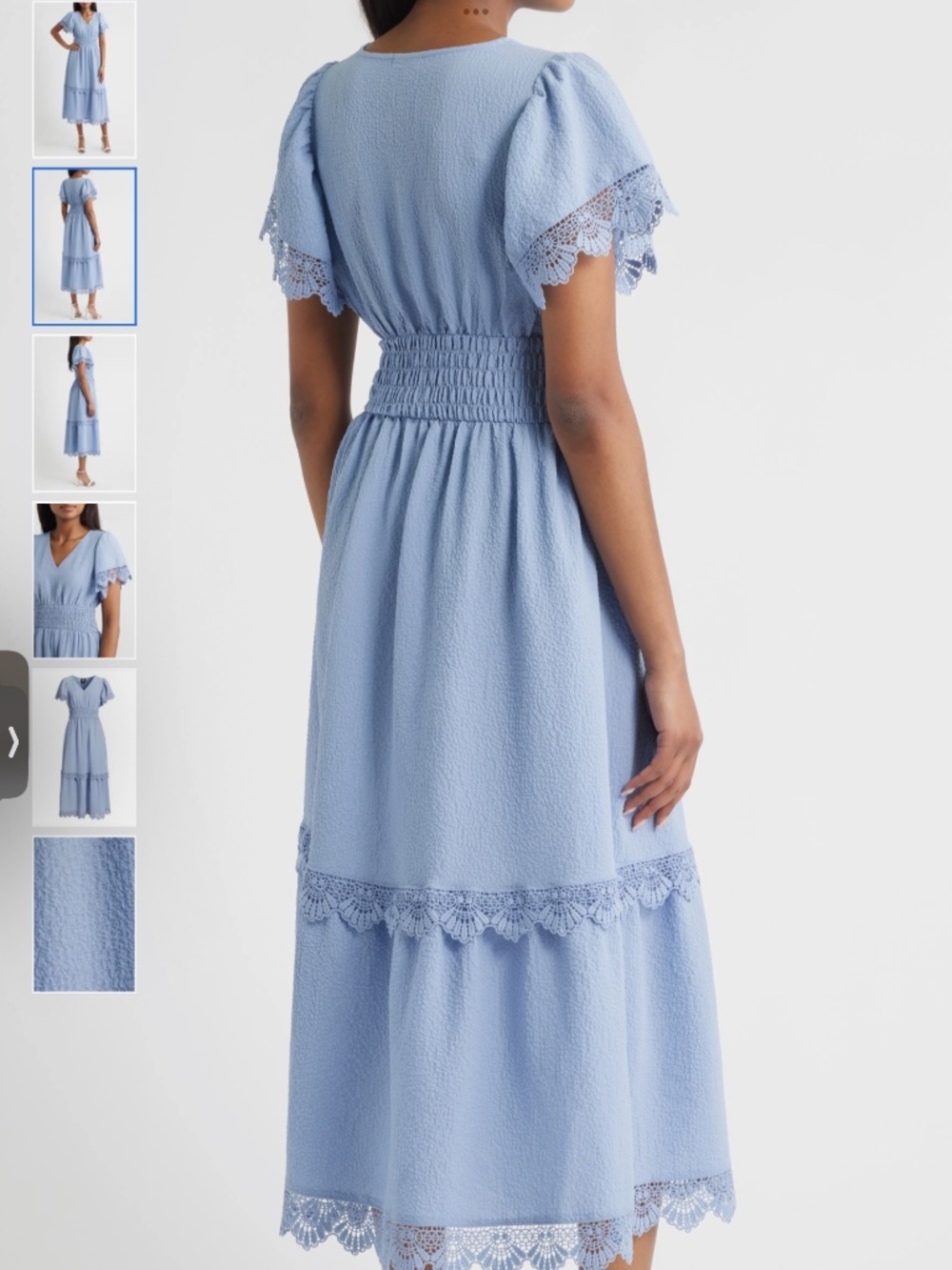 Bobeau Lace Flutter Sleeve Maxi Dress, size XL - Picture 2 of 13